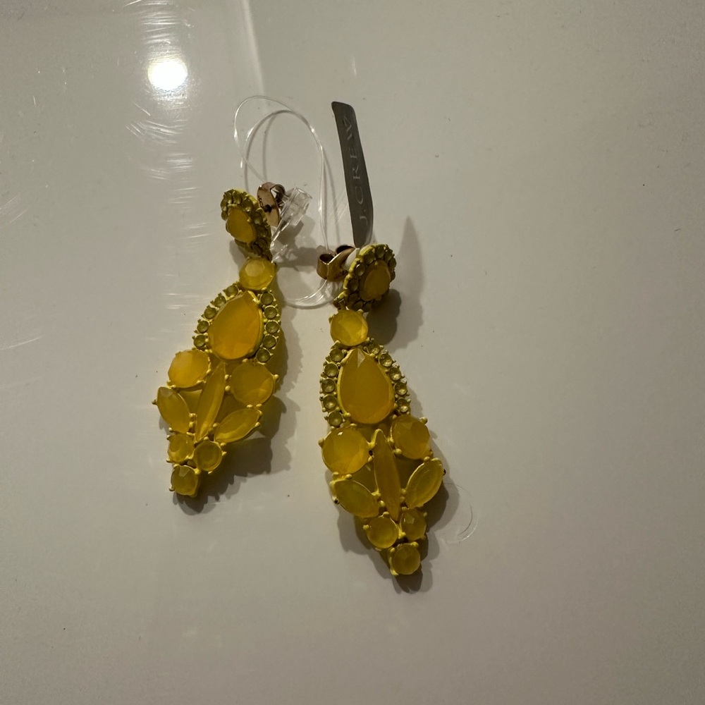 J. Crew Vibrant Yellow Statement Earrings